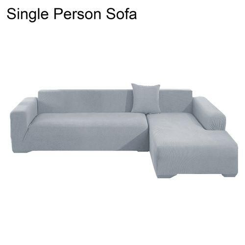 1 Set Sofa Cover Thicken Scratch Resistant SolidLight Grey