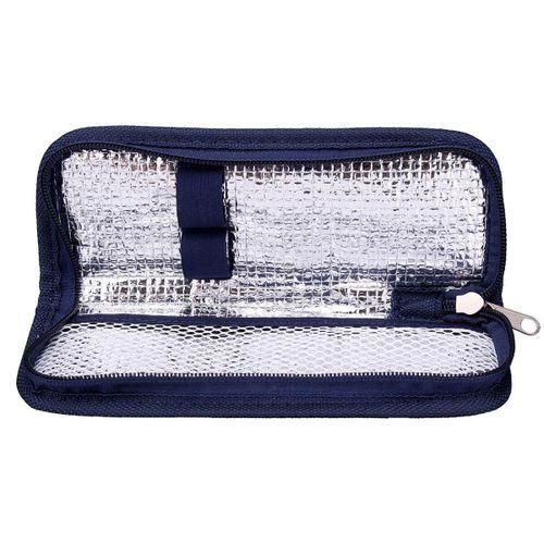 Portable Insulin Cooling Bag Ice Cooler Travel CaseNavy Blue