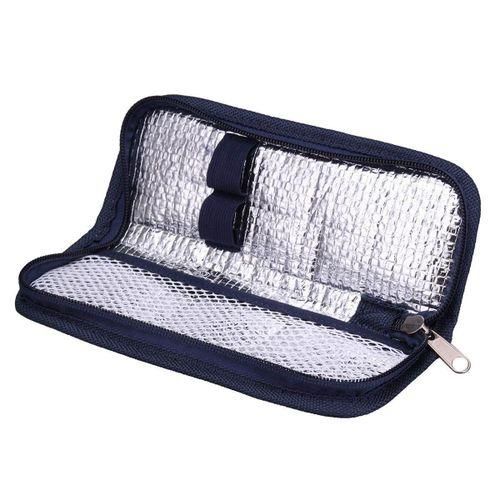 Portable Insulin Cooling Bag Ice Cooler Travel CaseNavy Blue
