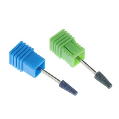 Nail Art Drill Bit Set Polishing Barrel Head Salon Nail GreenBlue