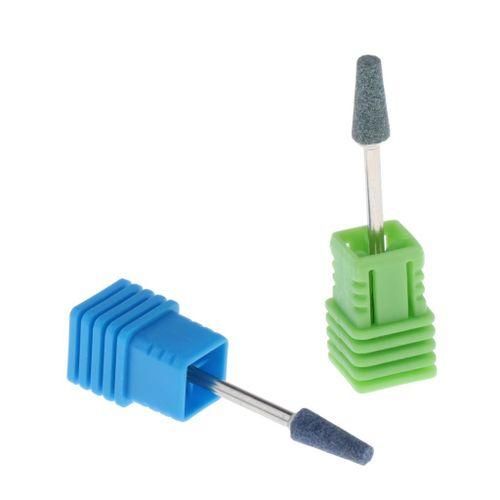 Nail Art Drill Bit Set Polishing Barrel Head Salon Nail GreenBlue