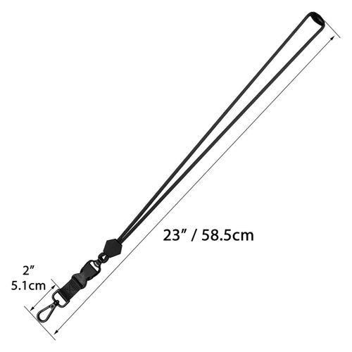 Neck Lanyard Security Key Lanyard with Quick Release Buckle Adjustable Black