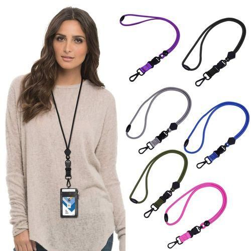 Neck Lanyard Security Key Lanyard with Quick Release Buckle Adjustable Black