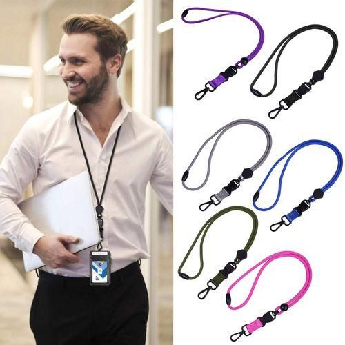 Neck Lanyard Security Key Lanyard with Quick Release Buckle Adjustable Black