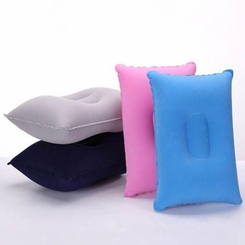 Travel Plane Hotel Portable Folding Air Inflatable Pillow Break Sleep CushionRed