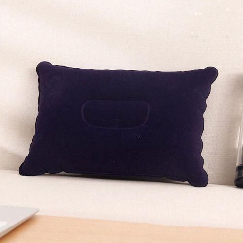 Travel Plane Hotel Portable Folding Air Inflatable Pillow Break Sleep CushionRed