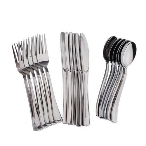 18pcslot Large Disposable Plastic Cutlery Set Forks  Rose Gold