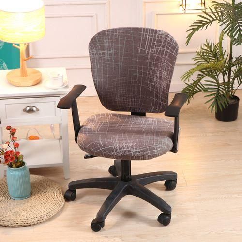 Swivel Chair Cover Stretchy Office Armchair Protector Seat Backrest Decoration7