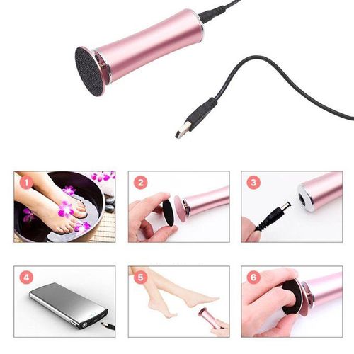 Outils De Pédicure De Broyeur De Pied Rechargeable De Dissolvant Pink