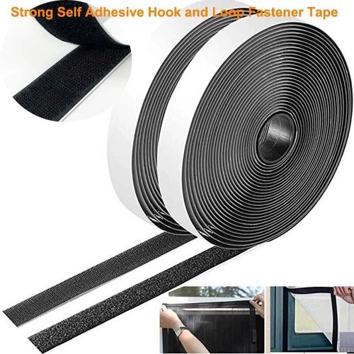 Velcro Tape Hook Loop Strips with Adhesive Fastener Tape Nylon Sticker Magic Tape with Mucilage Window Screening DIY Accessories