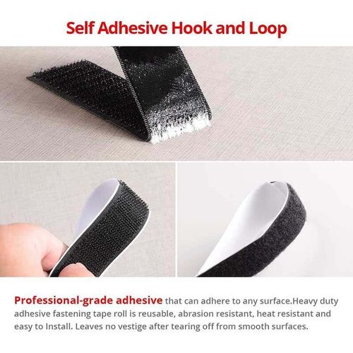Velcro Tape Hook Loop Strips with Adhesive Fastener Tape Nylon Sticker Magic Tape with Mucilage Window Screening DIY Accessories