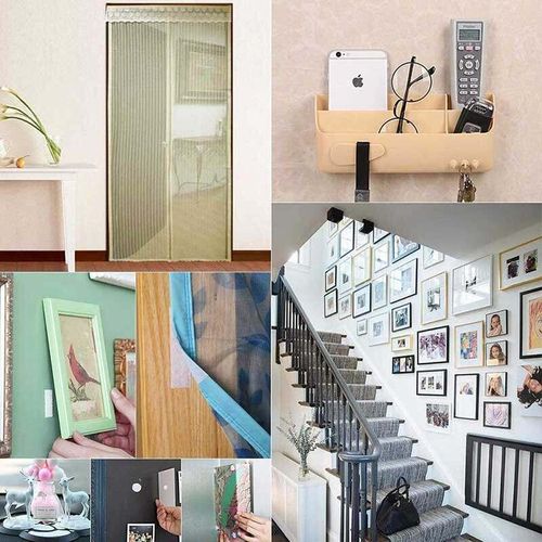 Velcro Tape Hook Loop Strips with Adhesive Fastener Tape Nylon Sticker Magic Tape with Mucilage Window Screening DIY Accessories