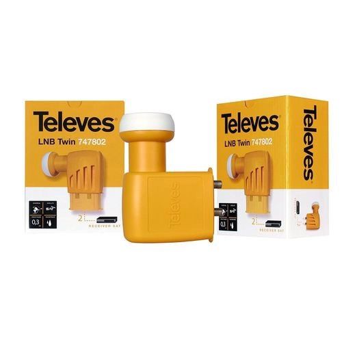 Televes Universal Single LNB For Satellite Dish -Yellow