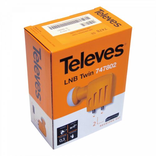 Televes Universal Single LNB For Satellite Dish -Yellow