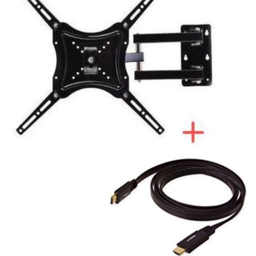 Rotating TV Wall Mount 14"-55" +Free HDMI Cable 1.5m- Black