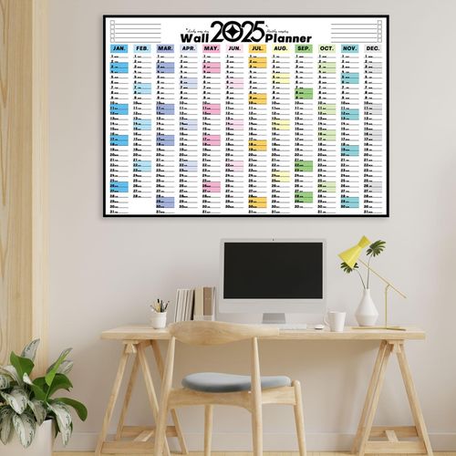 2025 Wall Calendar Daily Agenda Schedule Yearly  A