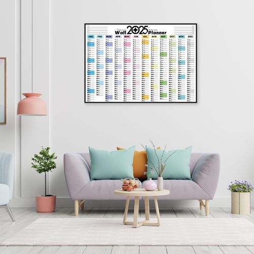 2025 Wall Calendar Daily Agenda Schedule Yearly  A