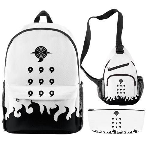 Backpack 3 Piece Set Japan Anime 3D Printed Oxford Waterproof Large Capacity Teenager Boys Girls Students Scholol Bag
