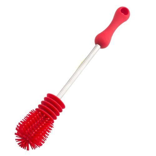 Multifunctional Silicone Brush Handle Cup Brush Red