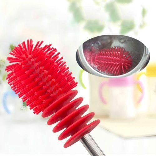 Multifunctional Silicone Brush Handle Cup Brush Red