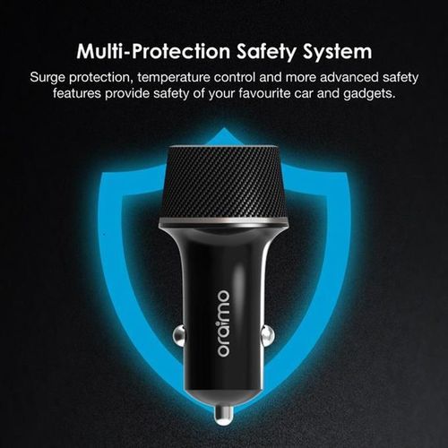 Oraimo Highway OCC-21DML Dual USB ULTRA Compact Car Charger - Black