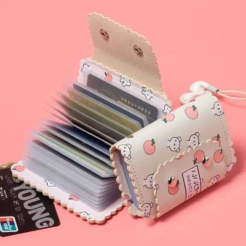 ID Cards Holders Purse Cartoon Cat Dog Bank Credit Bus Cards Cover Business Holder Pouch Wallets Bag Organizer