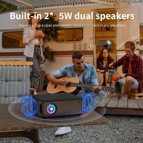 Tikin Electric Focus 4K Projector WiFi6 Android TV 800 ANSI Portable Mini Projectors