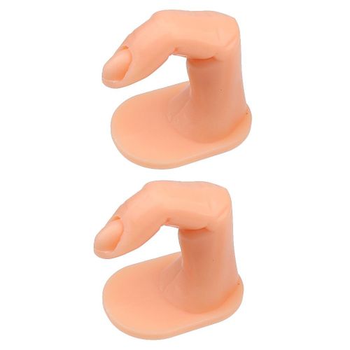 2Pcs Nail Art Manicure Practice Training Fake Fingers