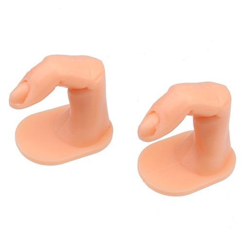 2Pcs Nail Art Manicure Practice Training Fake Fingers