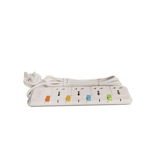 G & T 4 Way Heavy Load Power Extension Cable - White