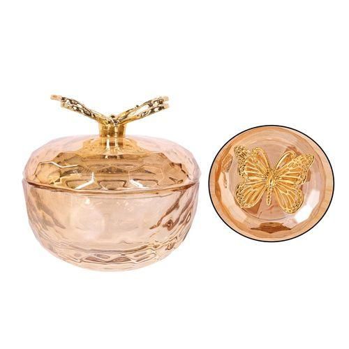 Glass  Dish Cup With Lid Nail Art Tools For Salon Gold
