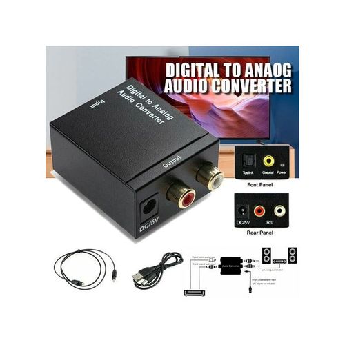 Audio Converter From Optical To Aux- Black