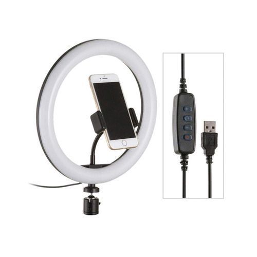 10 Inch Ring Light With No Tripod Stand - White