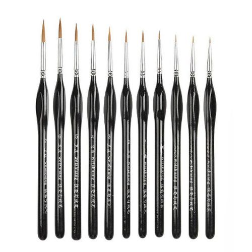 Selected cross-border nylon water chalk watercolor painting pen paint brush set 10 pieces red rod blue rod pigment row pen