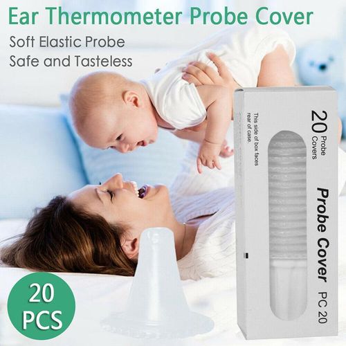 20pcs Disposable Ear Thermometer Ear Earmuffs Replacement Filter Probe Cover Cap NO5276