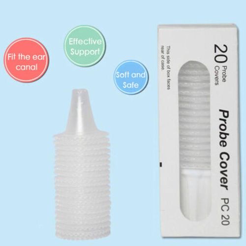 20pcs Disposable Ear Thermometer Ear Earmuffs Replacement Filter Probe Cover Cap NO5276