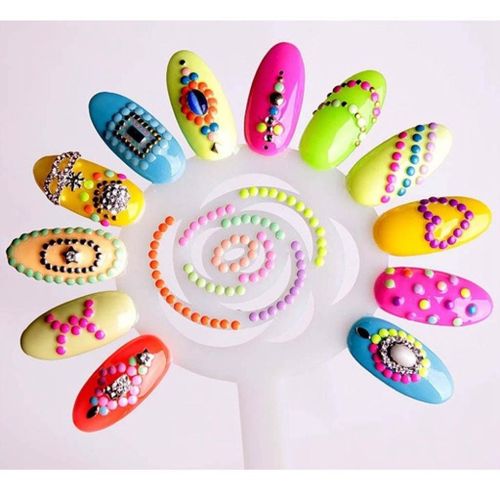 120 Pieces Display False Nails Color Swatches   White