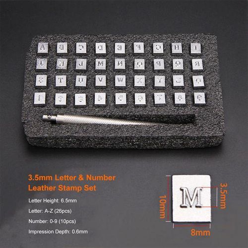 36PCS Alphabet Letter & Number Stamper Set Leather Stamping