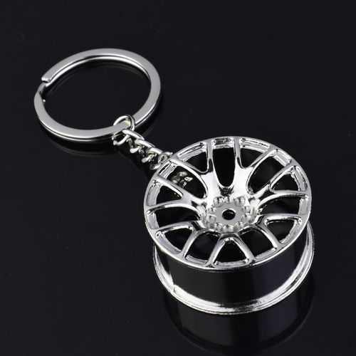 Auto Turbo Hub Keychain Wheel Rim Car Keyring Luxury Zinc Alloy Key Fob Wheel Tire Styling Car Key Chain Keyring For Bmw