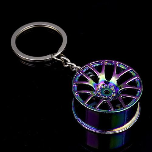 Auto Turbo Hub Keychain Wheel Rim Car Keyring Luxury Zinc Alloy Key Fob Wheel Tire Styling Car Key Chain Keyring For Bmw