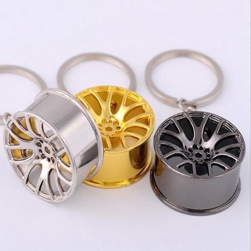 Auto Turbo Hub Keychain Wheel Rim Car Keyring Luxury Zinc Alloy Key Fob Wheel Tire Styling Car Key Chain Keyring For Bmw