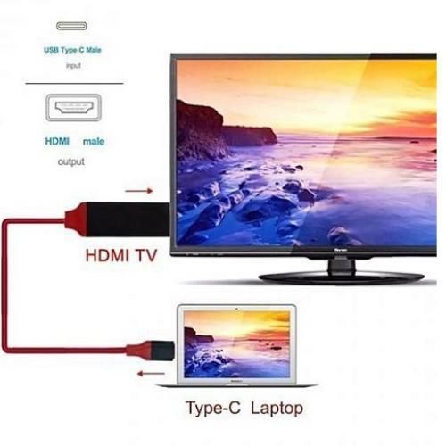 Type C To HDMI 4k 2k 1080P HDTV Cable -Red