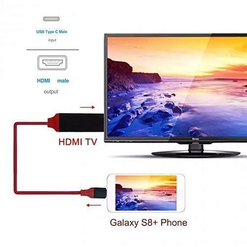 Type C To HDMI 4k 2k 1080P HDTV Cable -Red