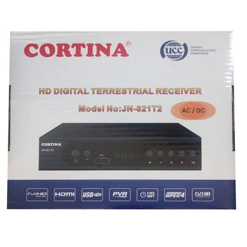 Cortina Free To Air Decoder With Full Hd 1080-Black