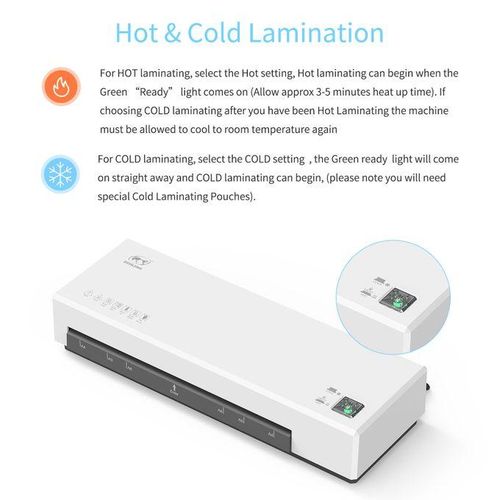 OSMILE Desktop Laminator Machine Set A4 Size Hot And Cold