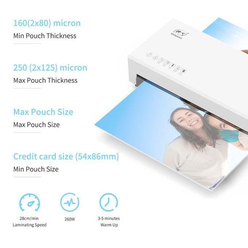 OSMILE Desktop Laminator Machine Set A4 Size Hot And Cold