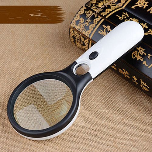 3 LED Light 45X Handheld Reading Magnifying Glass Lens