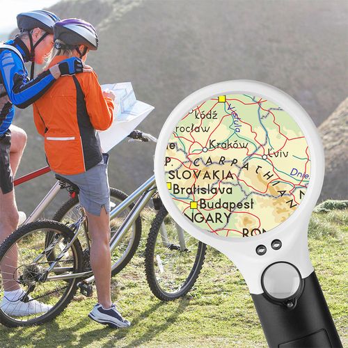 3 LED Light 45X Handheld Reading Magnifying Glass Lens