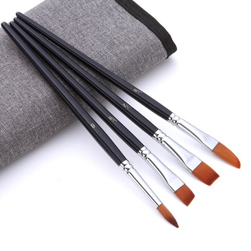 18pcs Artist Paint Brushes Set Bag Pack With Scraper