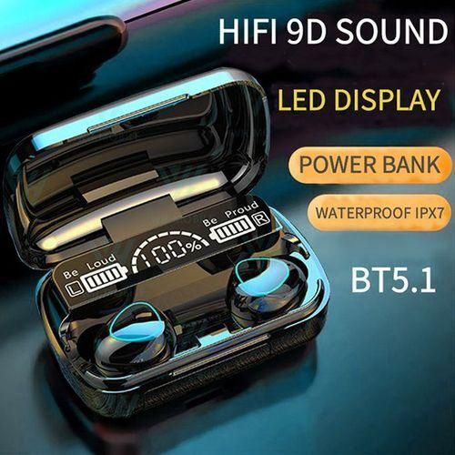 Earbuds Wireless Headsets Bluetooth Earphones Stereo Black Flash
